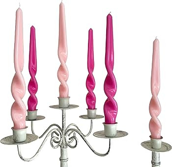 PAMELIFE Spiral Taper Candles - Set of 6 Twisted Candle 9.5 Inch Tall for Home Decoration Holiday... | Amazon (US)