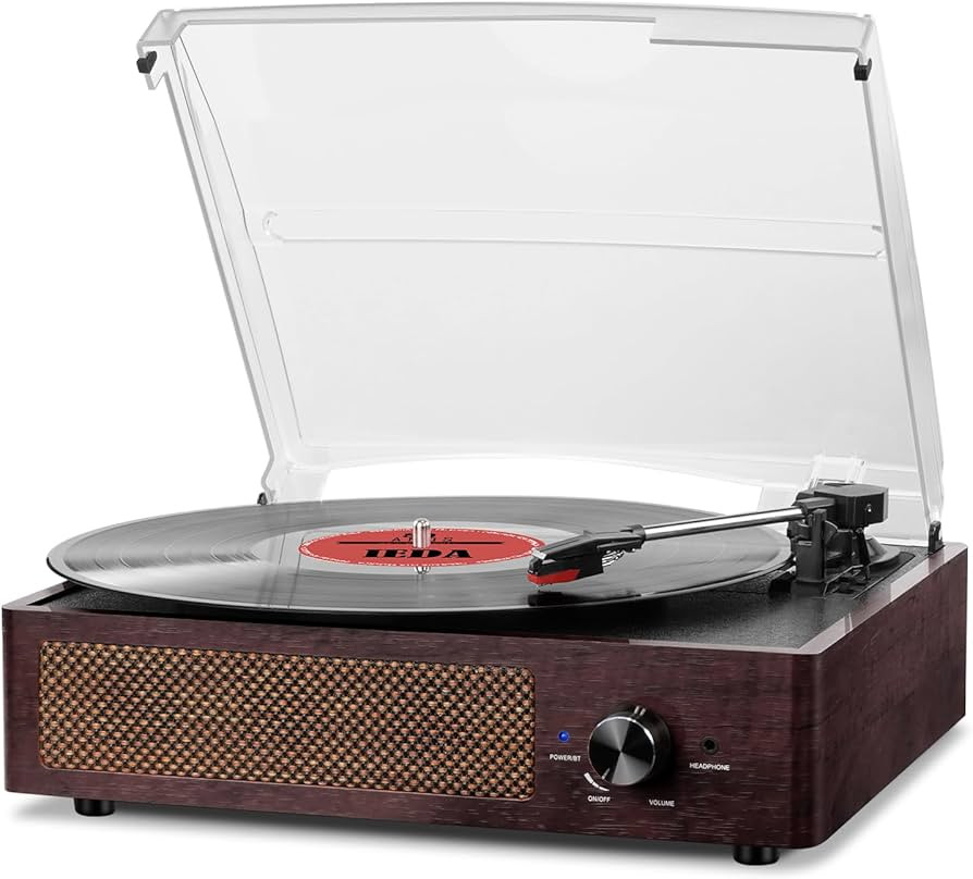 Vinyl Turntable, Bluetooth Portable Vinyl Turntable Vinyl Turntable with 3-Speed 33/45/78 RPM and... | Amazon (US)