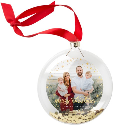 Christmas Sparkle Border Glitter Ornament | Christmas Ornaments | Shutterfly | Shutterfly