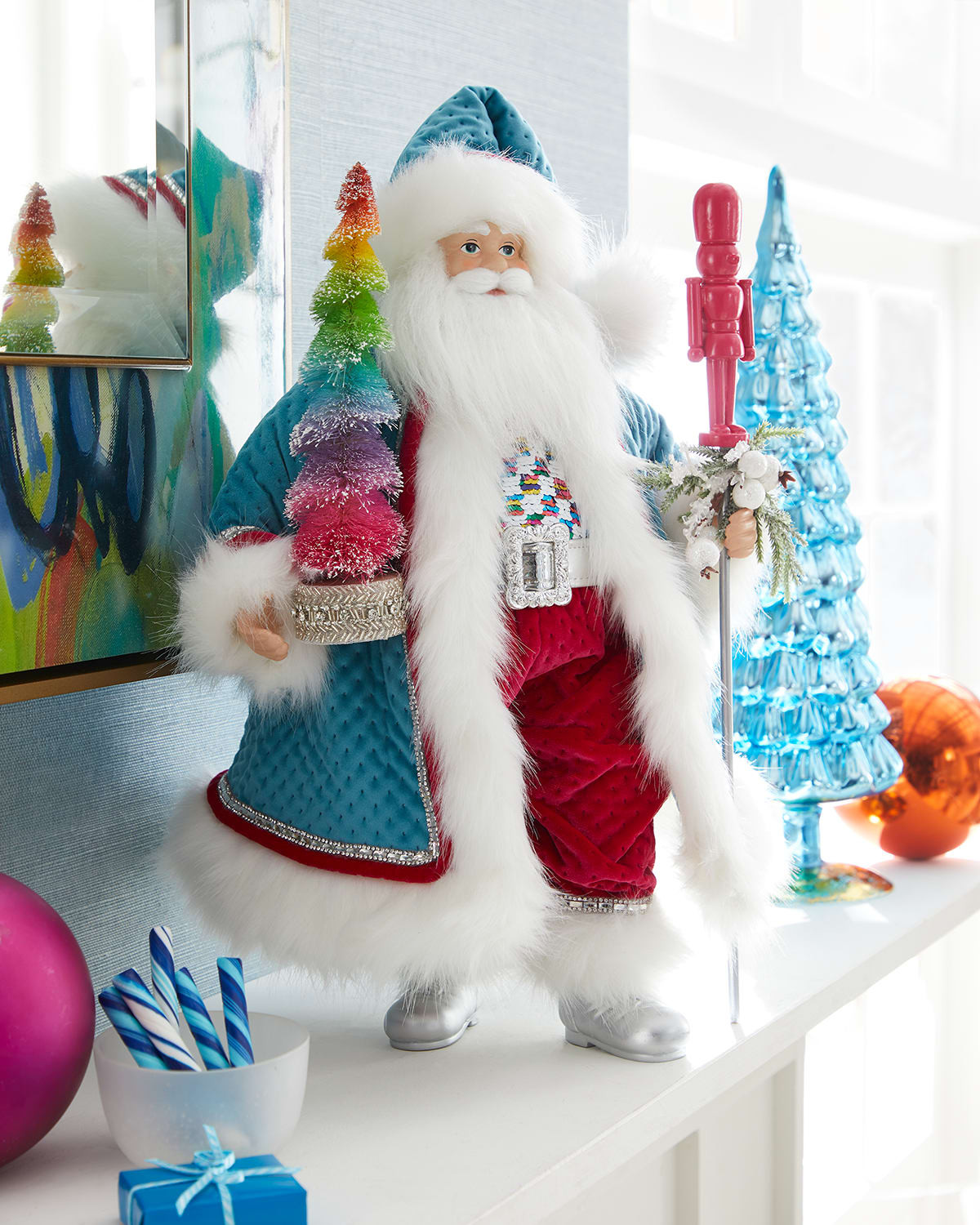 Bright Holiday Santa Decoration | Horchow
