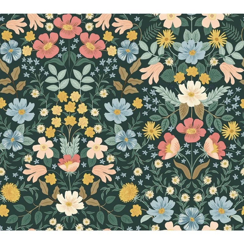 Bramble Garden 20" L x 27" W Peel and Stick Wallpaper Roll | Wayfair North America