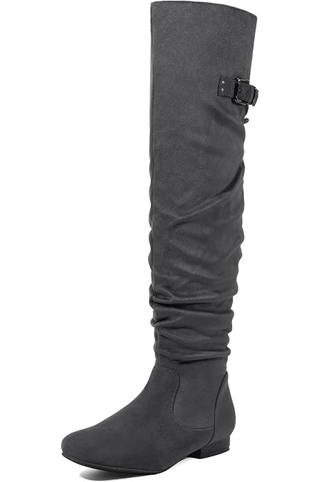 DREAM PAIRS Women's Over The Knee High Low Block Heel Riding Boots | Amazon (US)