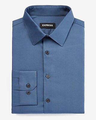 Slim Solid Stretch Cotton 1mx Dress Shirt | Express