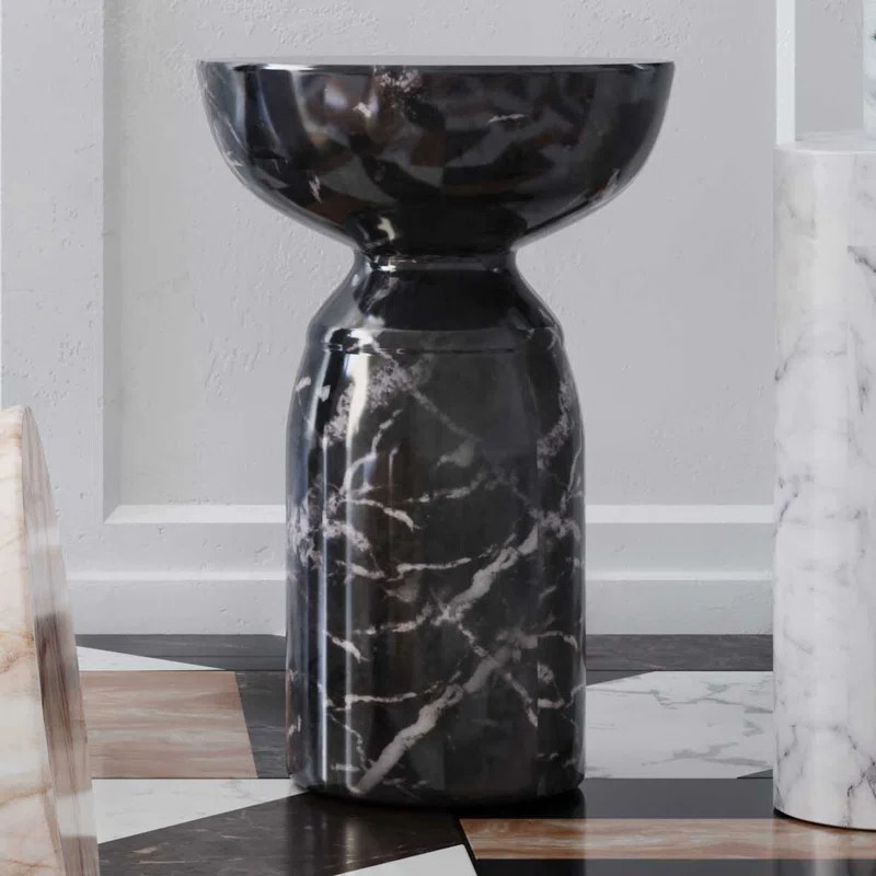 Ballantine Concrete Pedestal End Table | Wayfair Professional