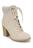 XOXO Women's Maddie Fashion Boot, Off White, 9 | Amazon (US)