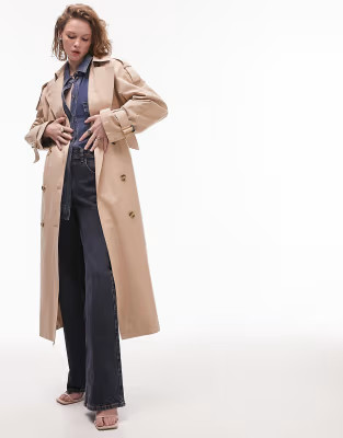 Topshop ultimate trench coat in camel | ASOS (Global)