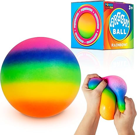 Power Your Fun Arggh Rainbow Giant Stress Balls for Adults - 3.75 Inch Large Stress Balls for Kid... | Amazon (US)