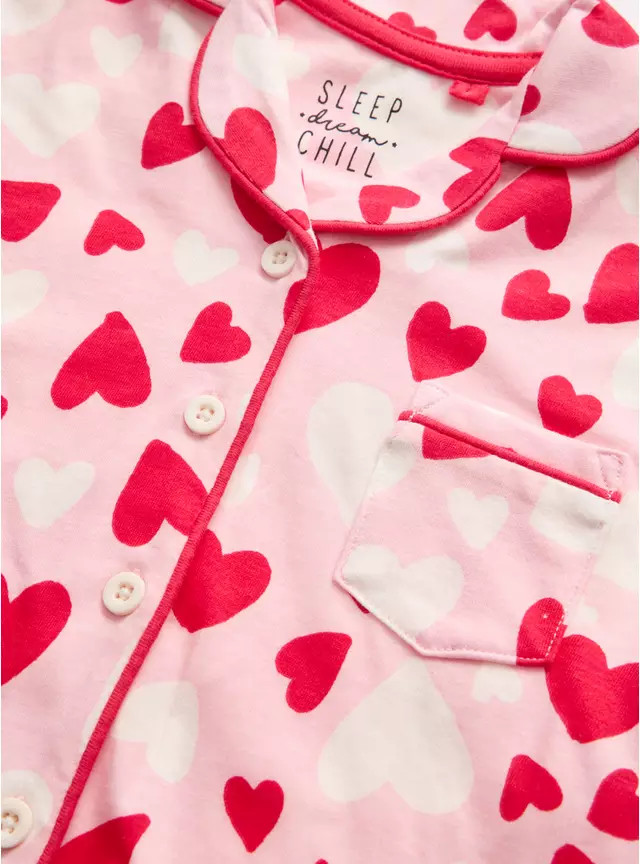 Mini Me Heart Print Traditional Pyjamas 5-6 years | Tu Clothing