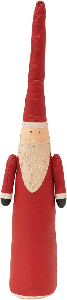 Creative Co-Op 14" H Hand-Painted Canvas Santa, Red Figures and Figurines, Multi | Amazon (US)