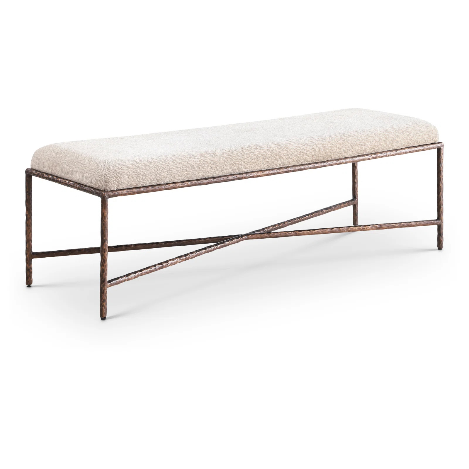Iyania Chenille Fabric Bench | Wayfair North America