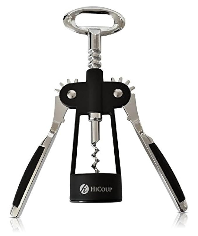 Wing Corkscrew Wine Opener by HiCoup - All-in-one Wine Corkscrew and Bottle Opener With Bonus Wine S | Amazon (US)