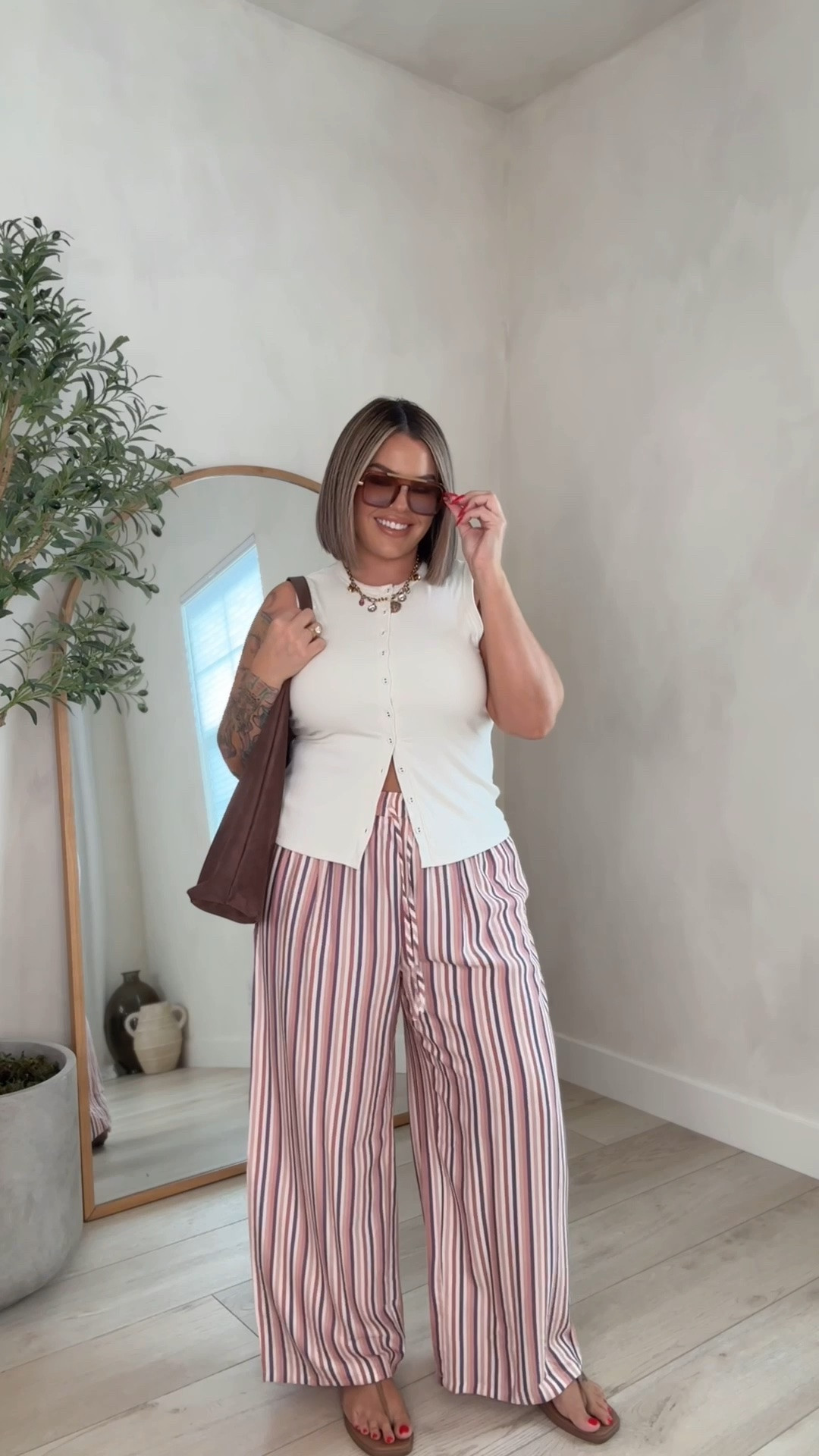 Top xl 
Pants xl 
Linked similar necklace 
#amazon #casual