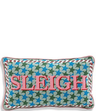 Holiday Collection Sleigh Needlepoint Pillow | Dillard's