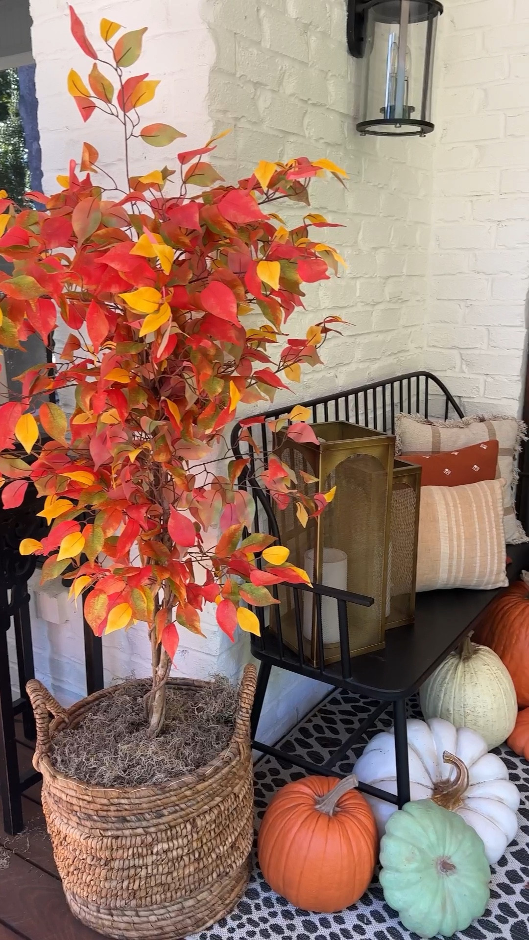 Elevate your faux fall trees by doing this. Trees are from nearly natural, baskets from Target, moss is from amazon 

#LTKHome #LTKSeasonal