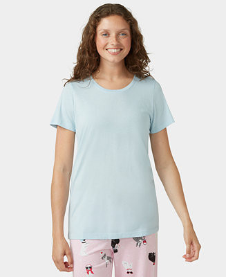 Women's Solid Short-Sleeve Scoop-Neck Sleepwear Top | Macy's