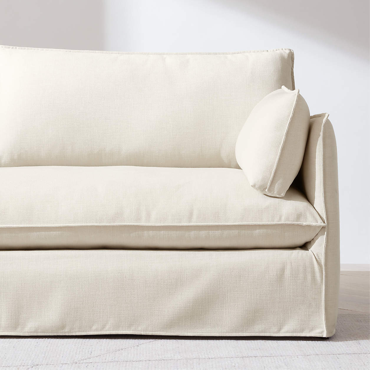 Revive 91.5" Slipcovered Recycled Sofa + Reviews | Crate & Barrel | Crate & Barrel