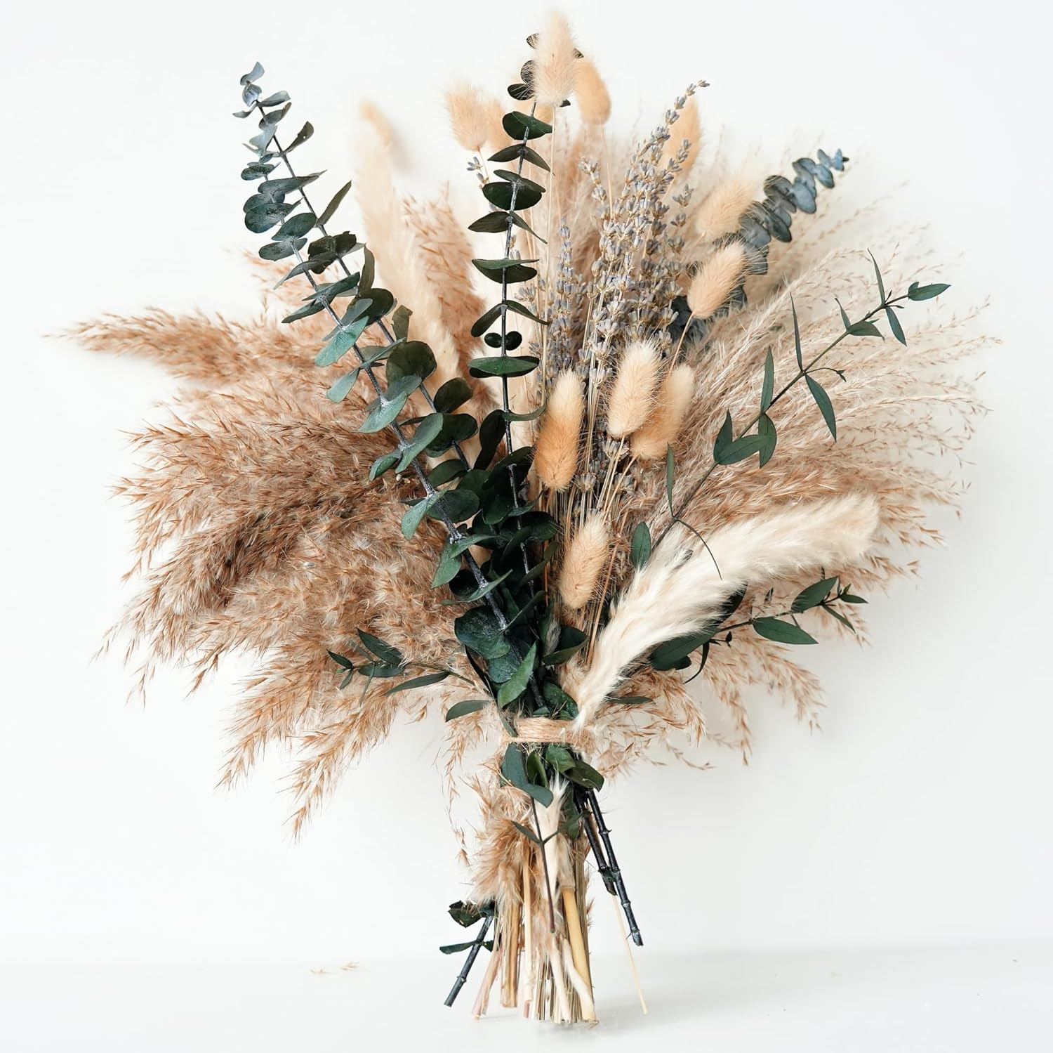 Green Pampas Grass Boho Bouquet – Exquisite Lavender and Eucalyptus Dried Flower Arrangements f... | Amazon (US)