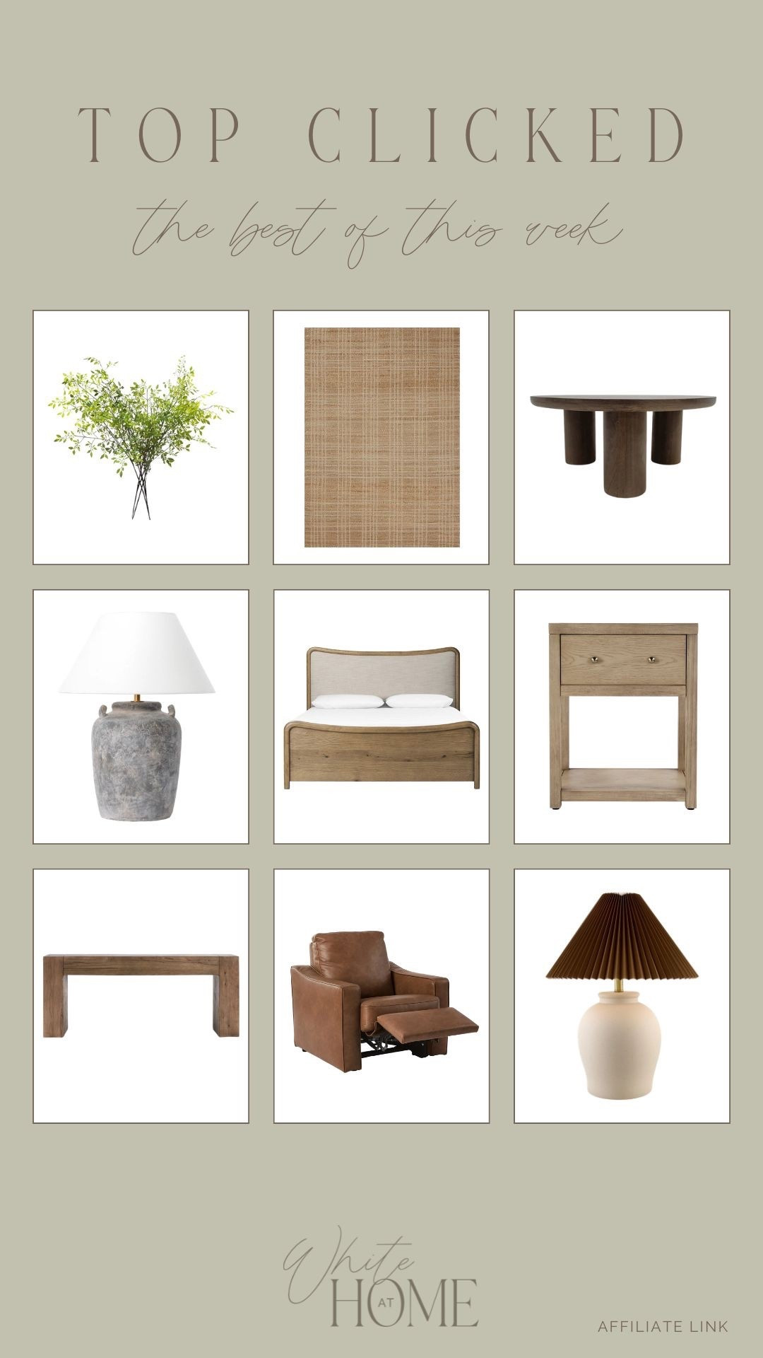 Last week’s top clicked favorites! Accent lighting, affordable greenery, heirloom quality furniture, and more! 

#LTKHome #LTKSaleAlert