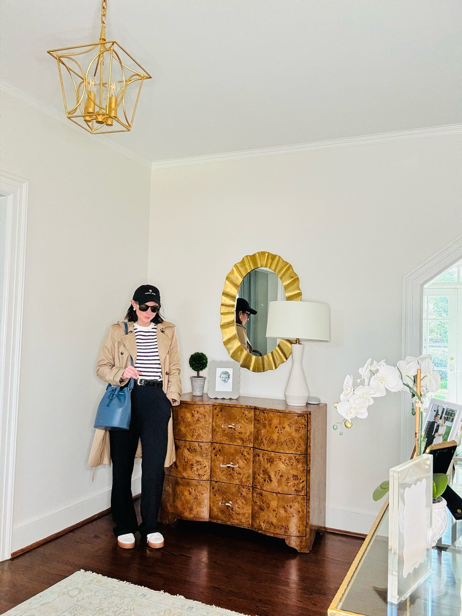 spring outfit, trench coat, stripe top, crossbody bag, baseball cap, closet staples, capsule wardrobe, capsule closet

#LTKstyletip #LTKSeasonal #LTKfindsunder100