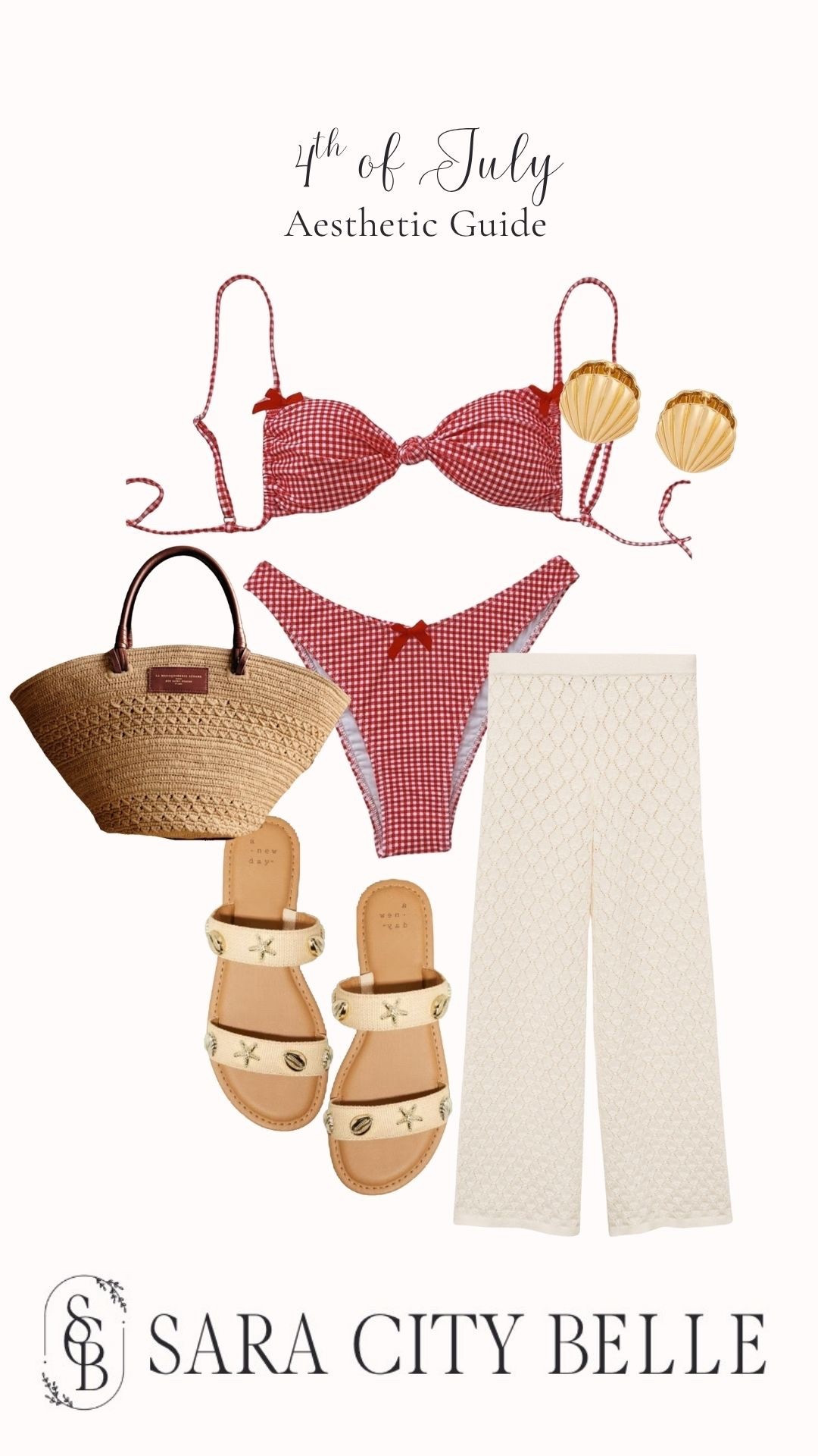 4th of July aesthetic guide. Gingham bikini and crochet pants  

#LTKStyleTip #LTKItBag #LTKFindsUnder50