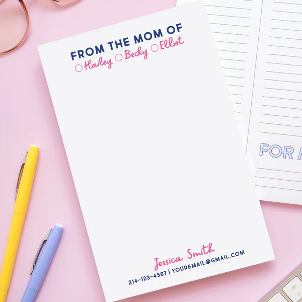 Mom Personalized Notepad | Joy Creative Shop