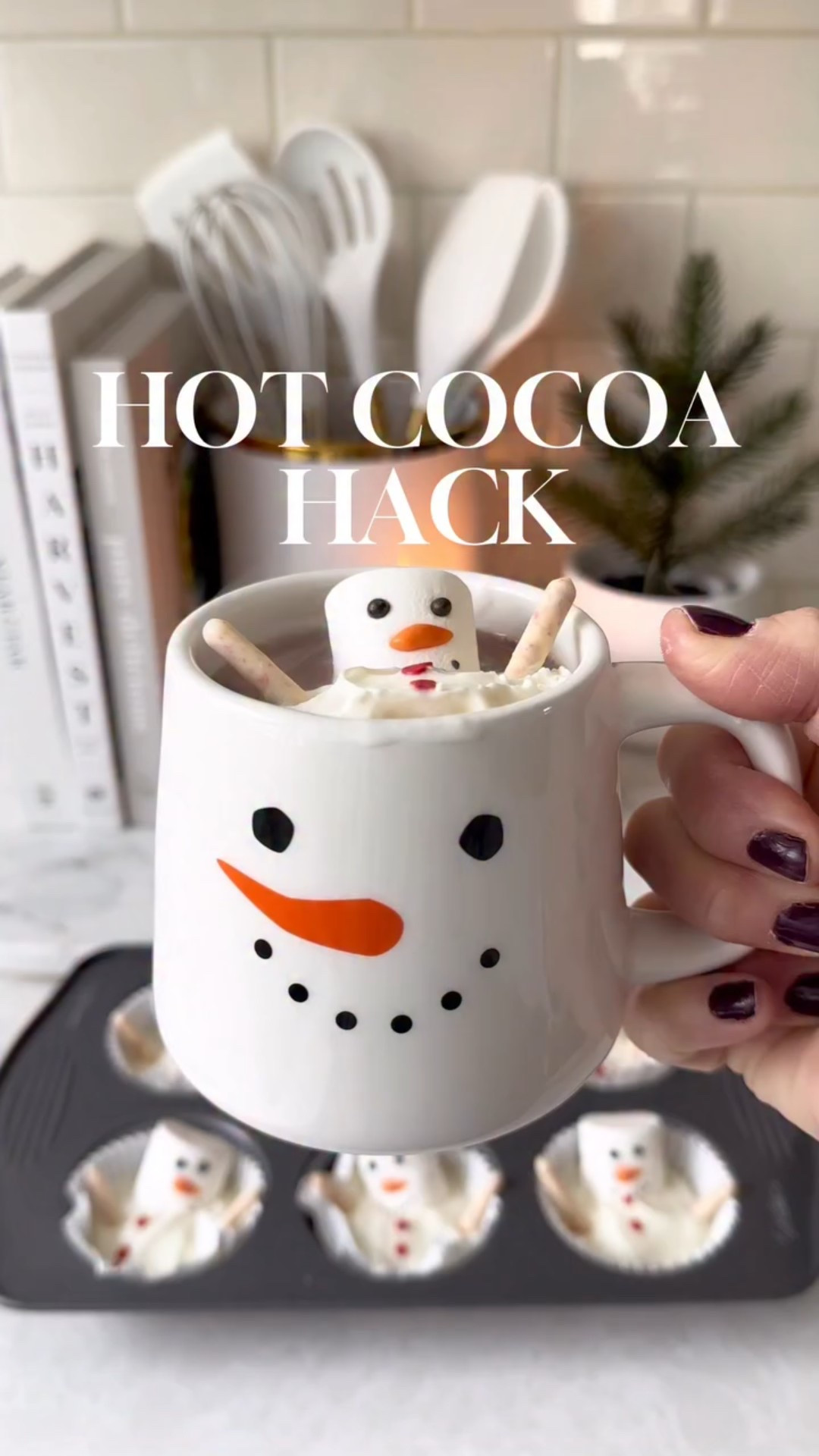 Snowman hot cocoa toppers ☃️

Comment SNOWMAN and I’ll send you the links. 

I made snowman marshmallows using food coloring markers, 
but I’ll link adorable marshmallows that are already ready to use. 

#christmastreats #christmasparty #christmasfood #christmasideas #cozychristmas #christmasdiy