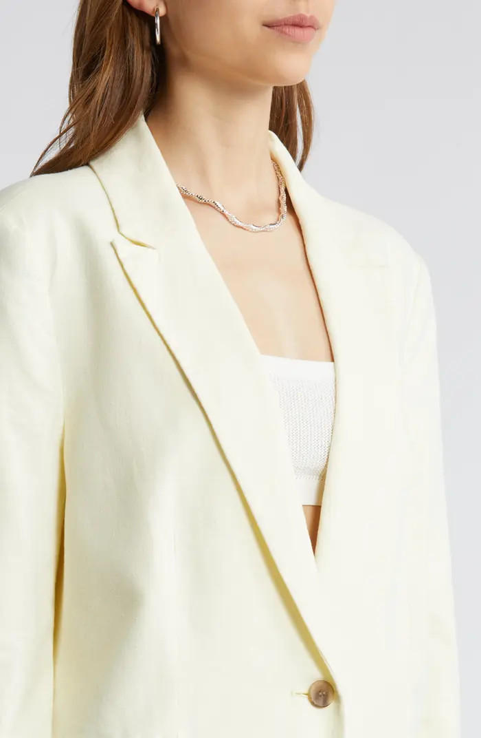 Open Edit Linen Blend Blazer | Nordstrom | Nordstrom