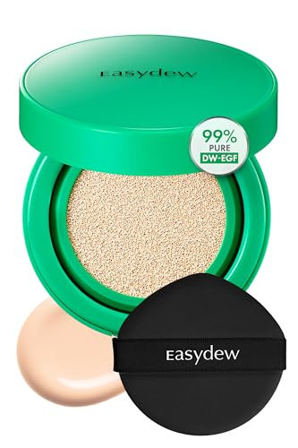 Easydew Mela B Toning Ampoule Cushion - 2-in-1 Korean Skin Care & Face Beauty Makeup - Age-Defying Full Coverage Cushion Foundation with Niacinamide & Hyaluron-Vital C 0.45 oz (#17 Ivory) | Amazon (US)