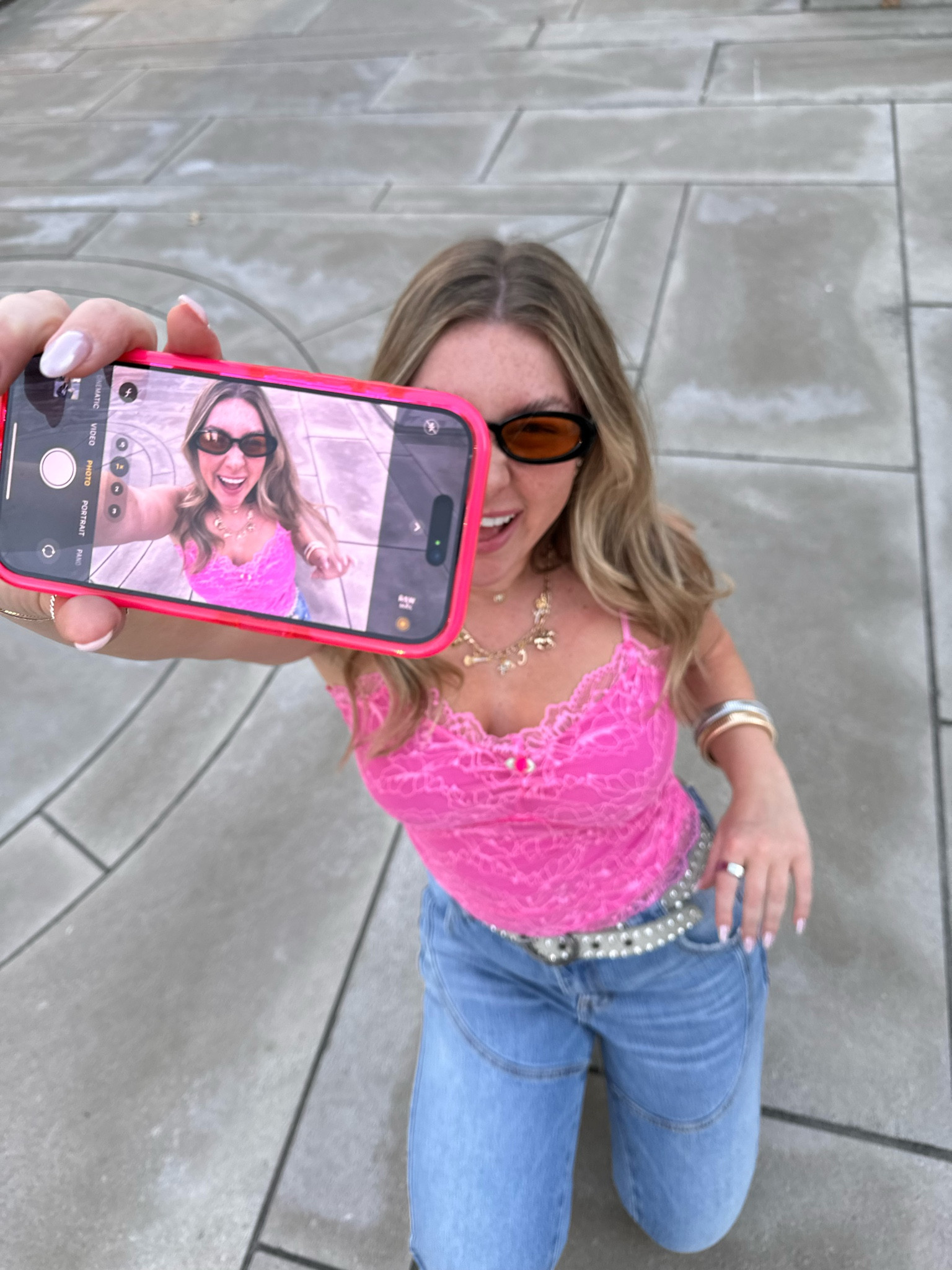 Things I love: pink, cool jeans, and lots of jewelry 

#LTKStyleTip #LTKFindsUnder100