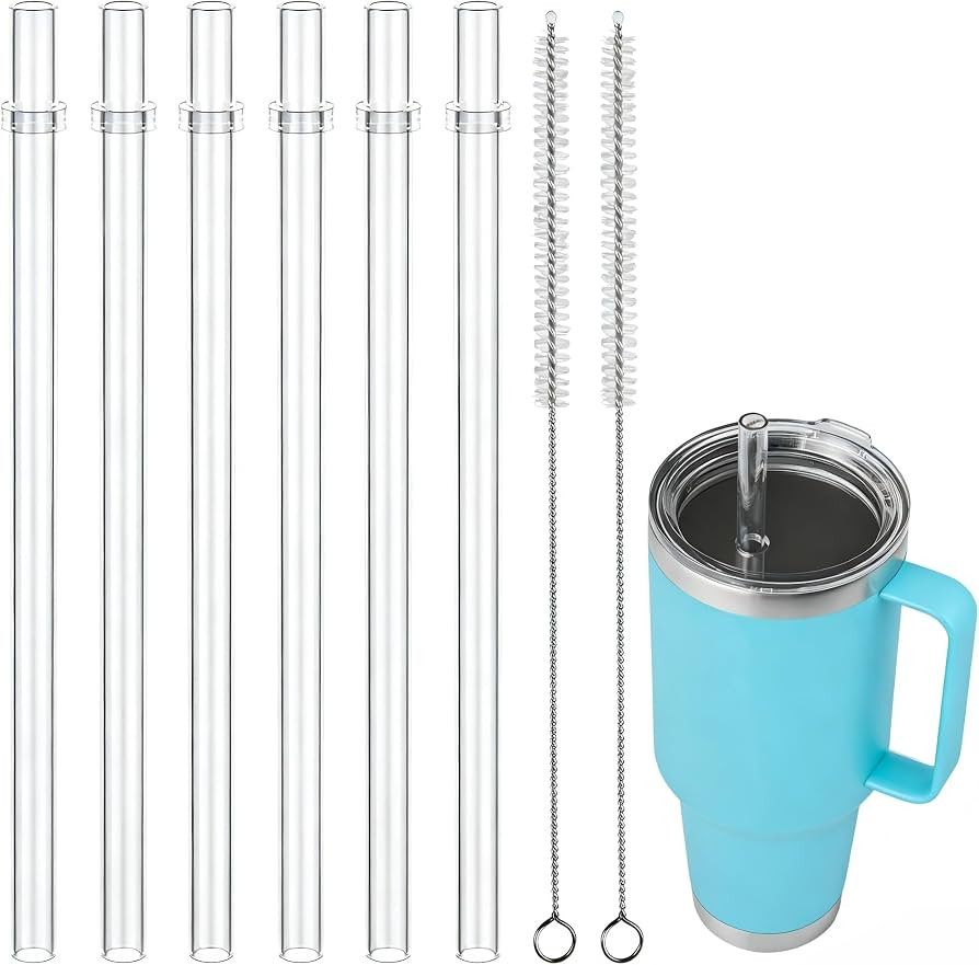 Reusable Straws for YETI, 10.6 Inch Tumbler Straws Replacement for YETI 35/42 oz Straw Cup, 6 Pac... | Amazon (US)