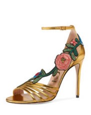105mm Ophelia Embroidered Sandal | Bergdorf Goodman