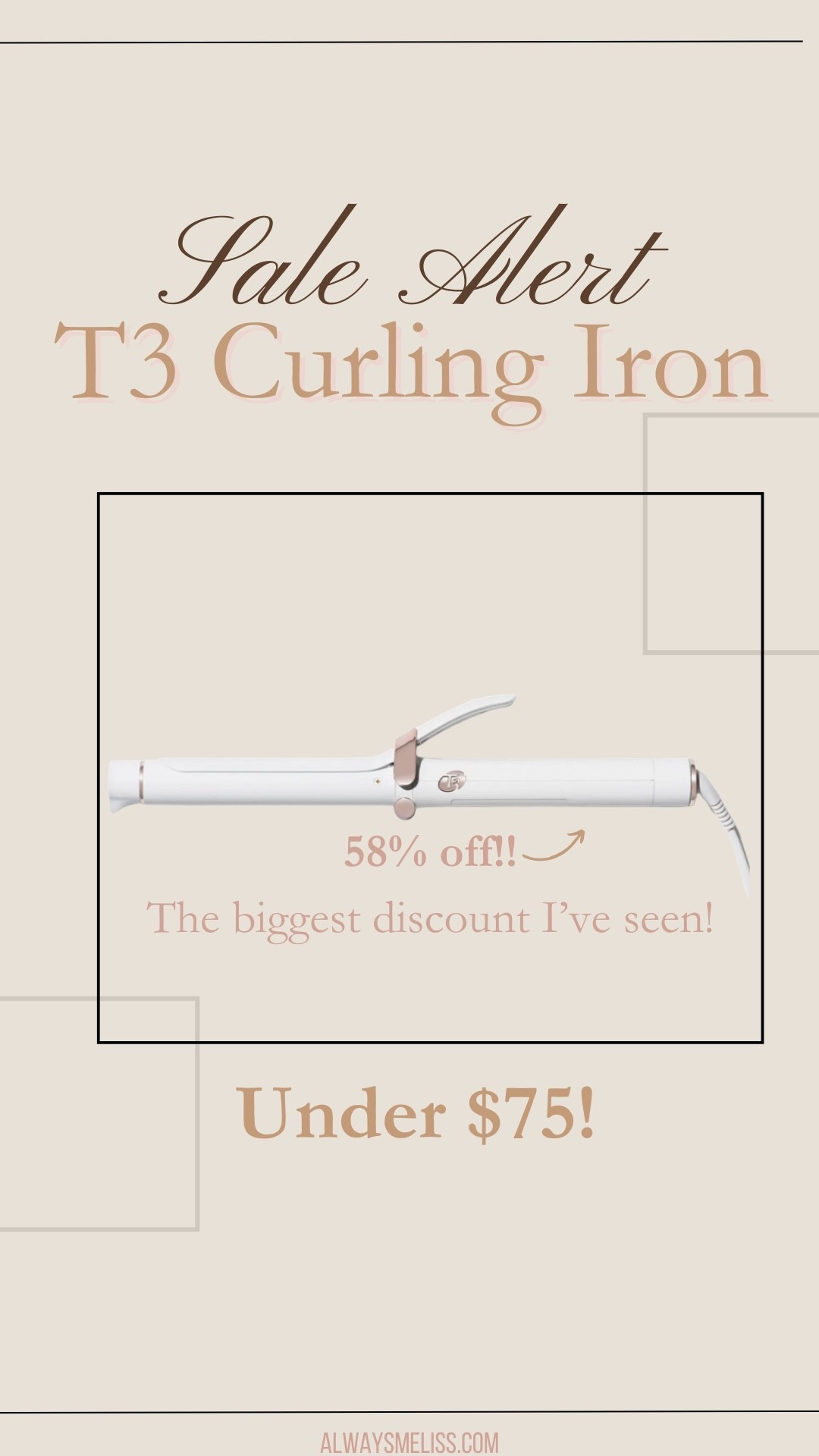 T3 curling iron on major sale now! 58% off🙌🏼 would make a great gift too!

Curling iron
Hair tools 
Nordstrom Rack 

#LTKSaleAlert #LTKBeauty