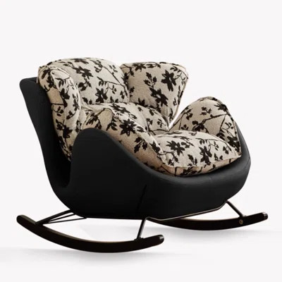 Single Rocking Chair Home Casual Retro Rocking Chair | Wayfair North America