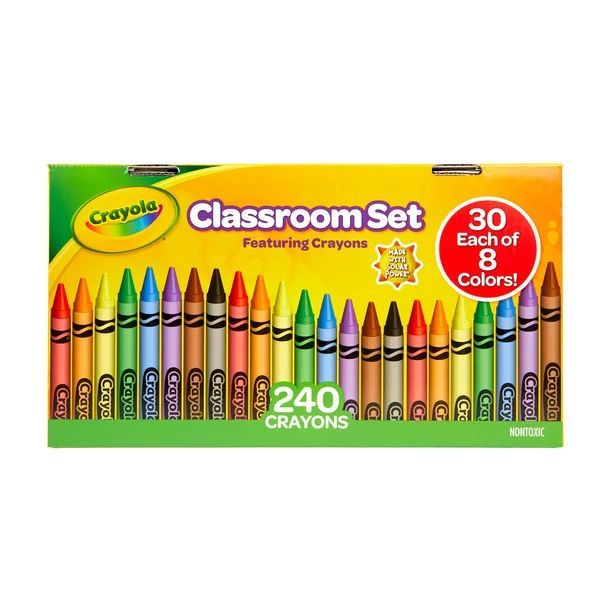 Crayola Classroom Set Crayons, Teacher Supplies, 240 Count | Walmart (US)