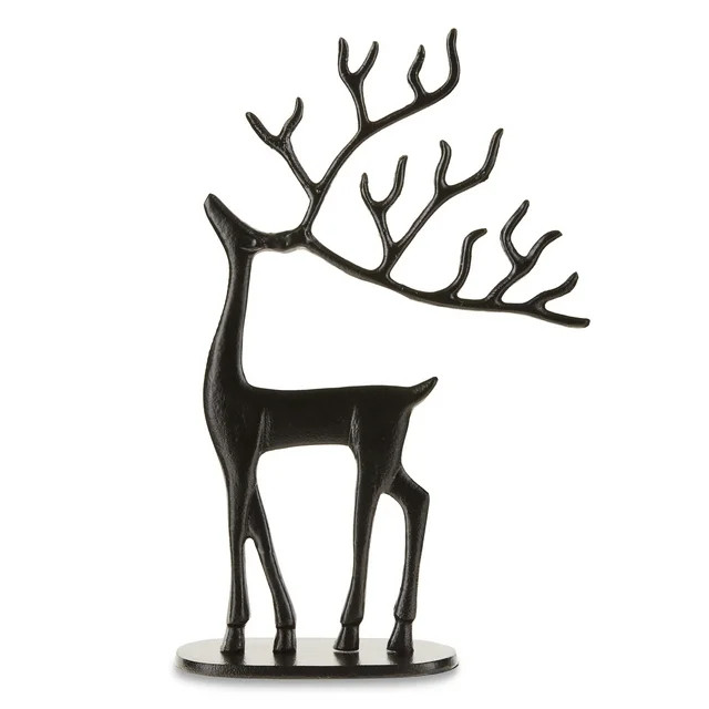 Metal Casted Reindeer Tabletop Décor, Black Finish, 16 in, by Holiday Time | Walmart (US)