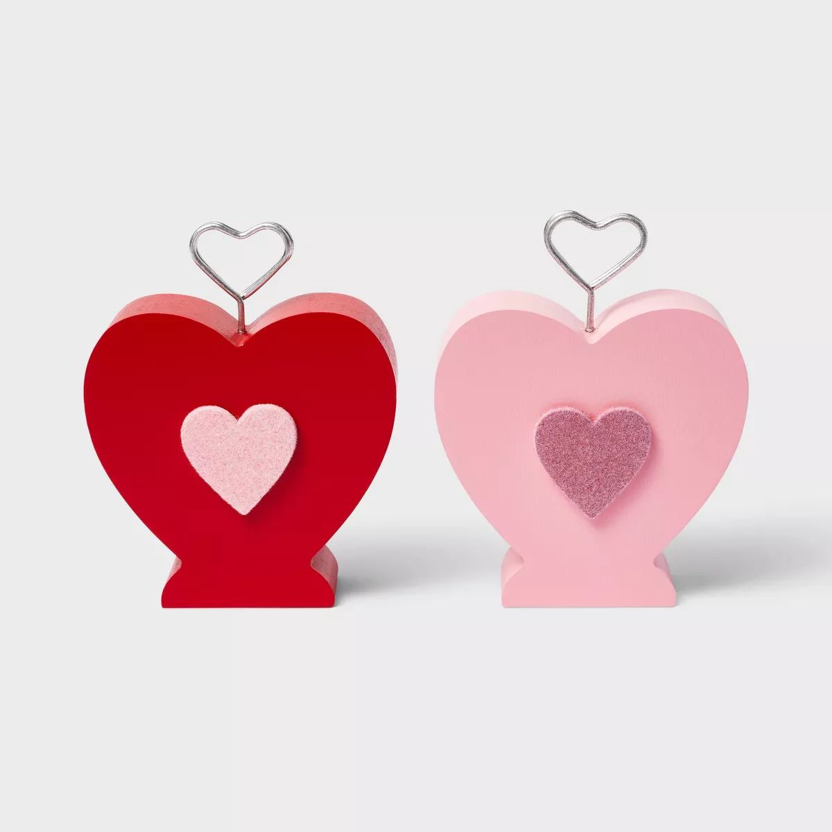 2pk Valentine Photo Holder Pink/Red Heart - Spritz™ | Target