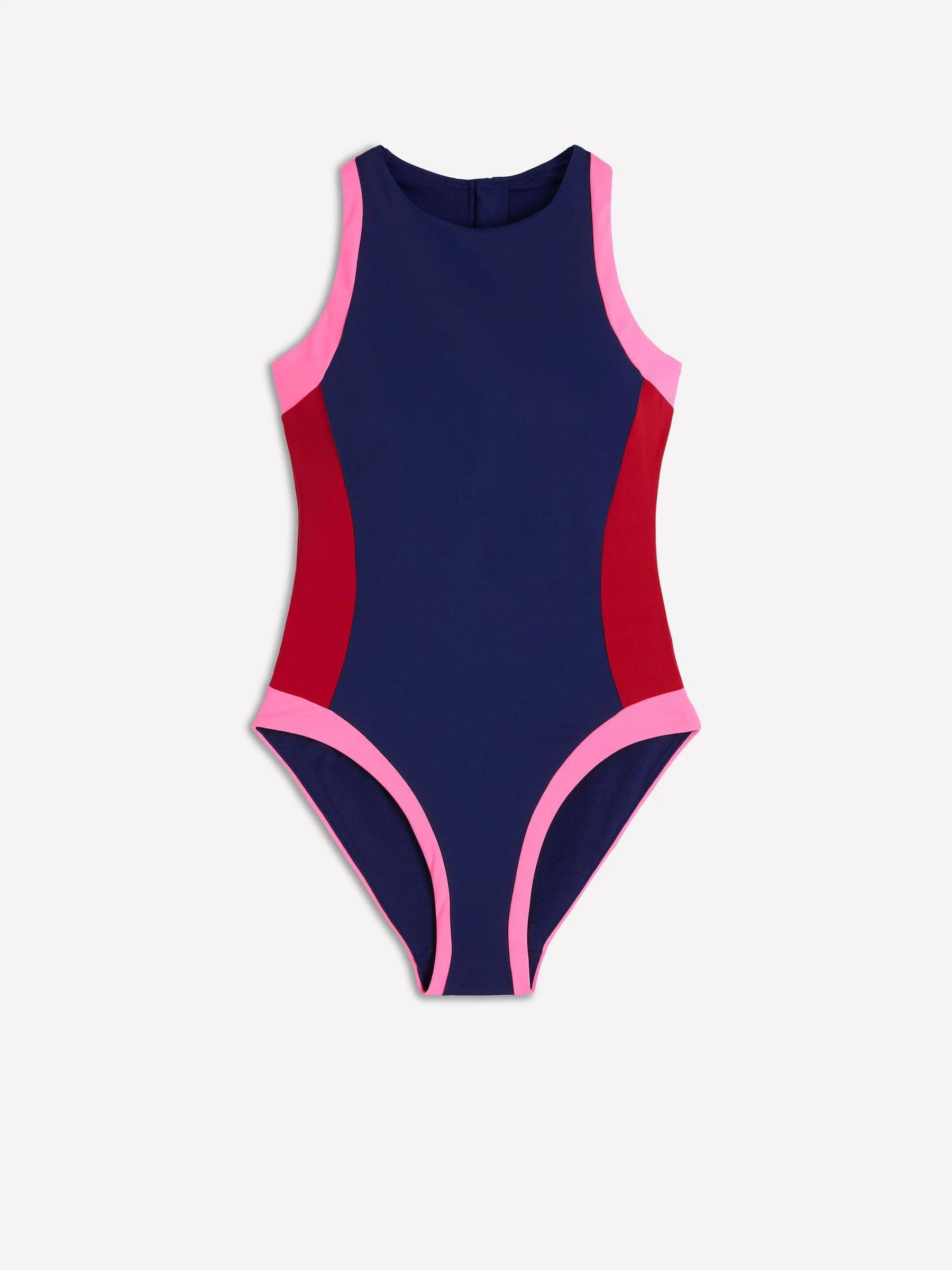 Boden Boden Blue Piped Sporty Swimsuit | Next US