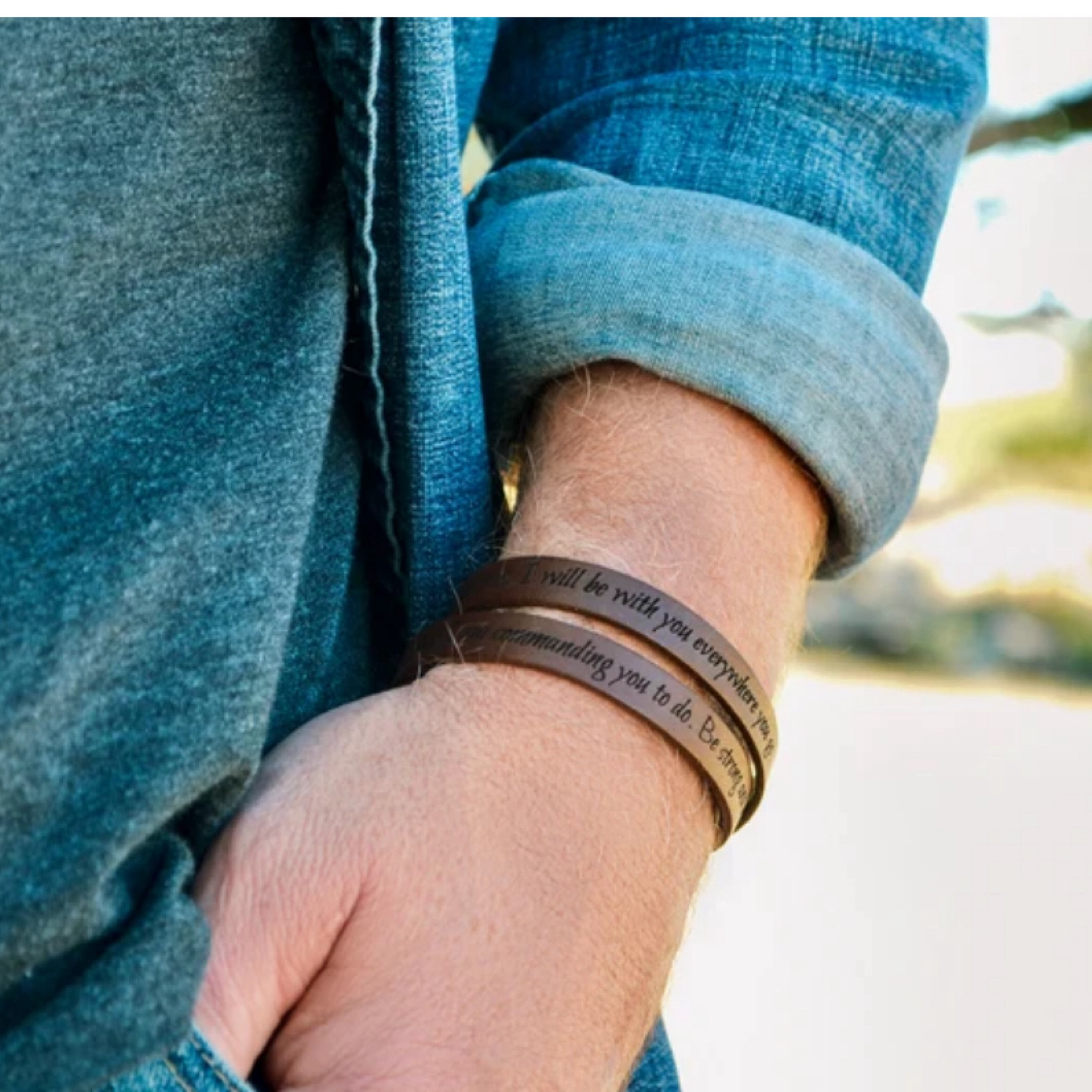Leather Bracelet with Verse
Understated and masculine (like this one). Try Joshua 1:9 or Philippians 4:13 engraved. Grad gift for him.

#LTKSeasonal #LTKFindsUnder50 #LTKGiftGuide