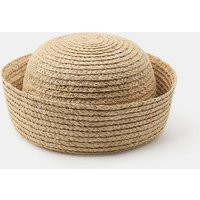 Zara - 100% Raffia Cap With Turn-Up - Light Beige - S - Woman | Zara US