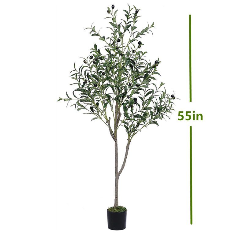 1.4m Artificial Olive Tree Fake Potted Olive Silk Tree,for Modern Home Office Living Room Floor D... | Walmart (US)