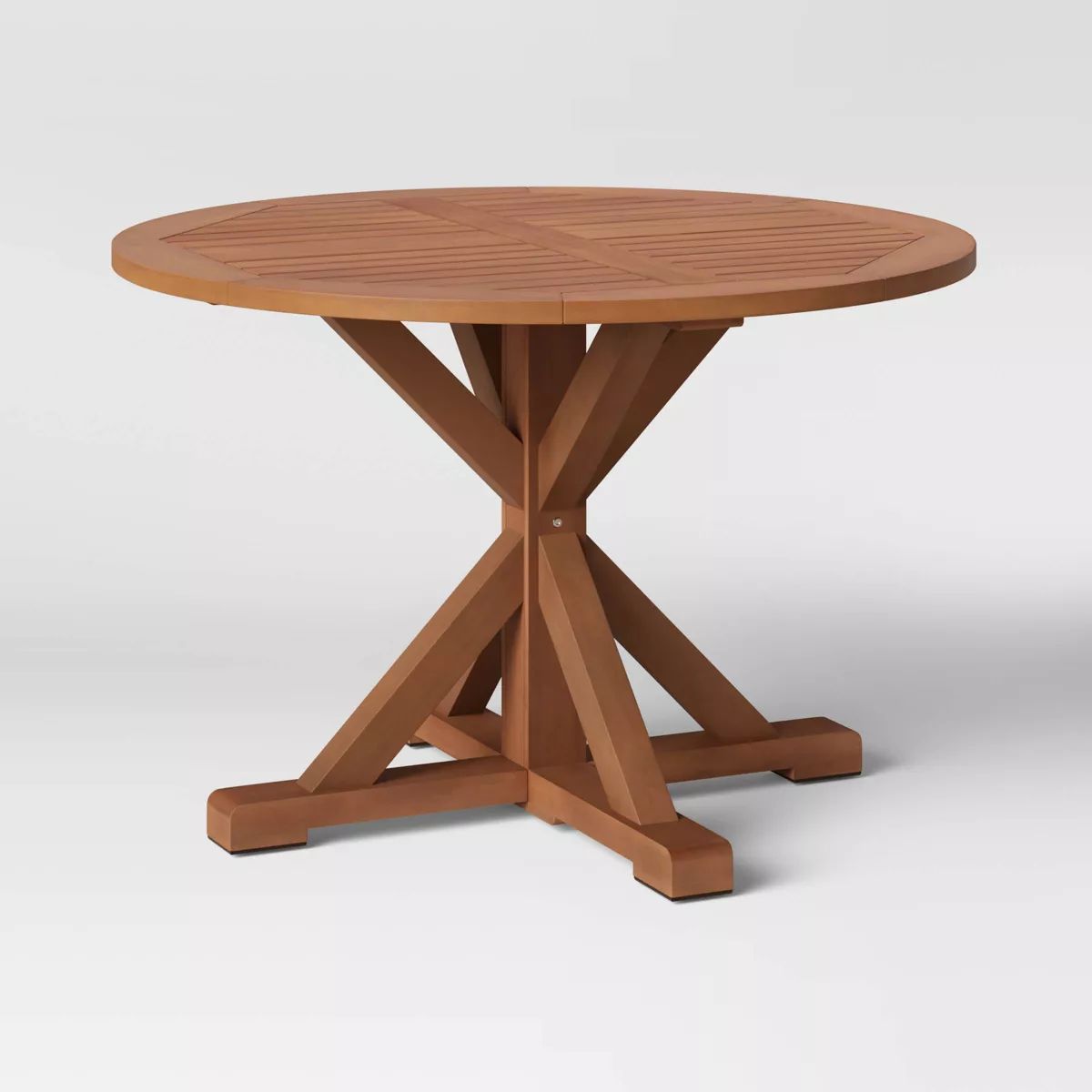 Morie Wood 4 Person Round Patio Dining Table - Threshold™ | Target