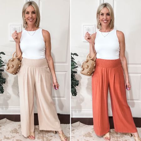 Amazon palazzo pants or wide leg pants in a linen blend are great for summer! Cool, flowy and flattering! They come in a ton of colors. I’m wearing a size small and they fit true to size. 

Linen pants, Amazon fashion, summer outfit, spring outfit, over 40, over 50, wide leg pants

#LTKfindsunder50 #LTKover40 #LTKtravel