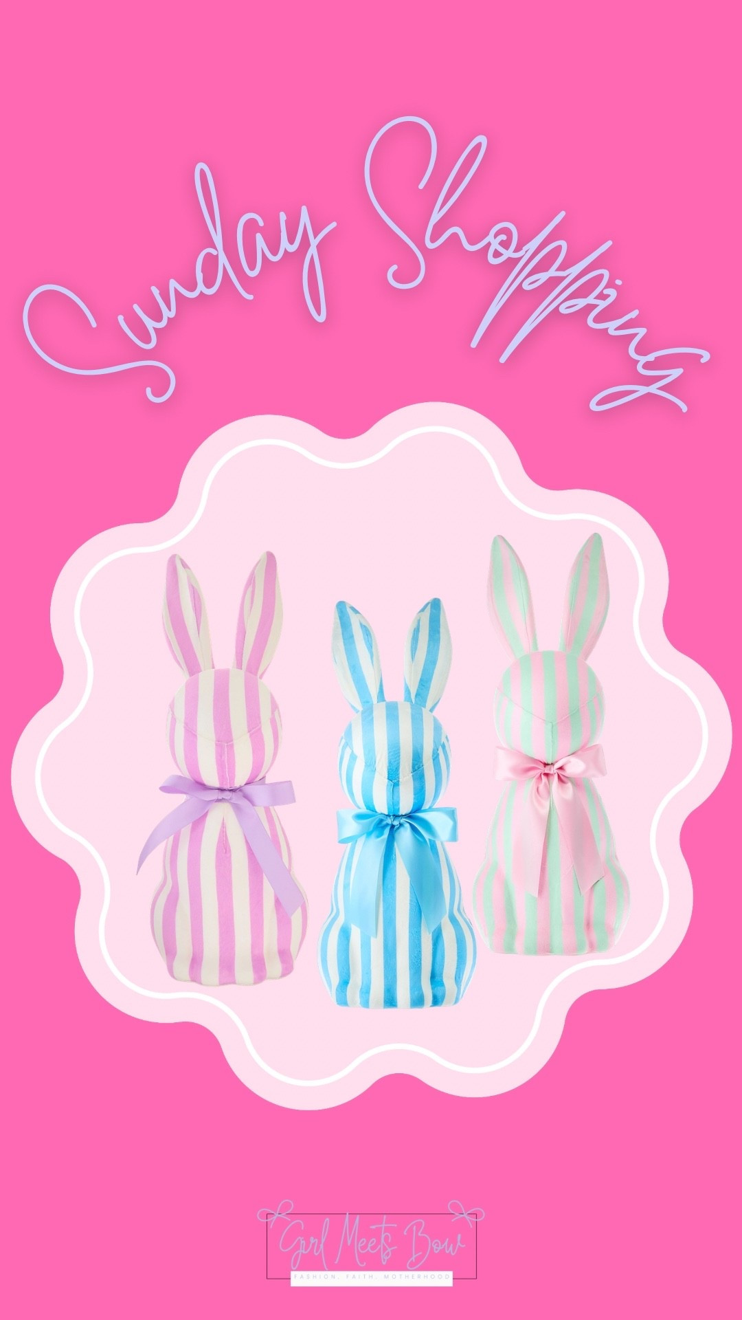 Colorful striped Easter bunnies from Walmart!

#LTKSeasonal #LTKHome