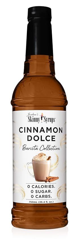 Jordan's Skinny Syrups Sugar Free Coffee Syrup, Cinnamon Dolce Flavor Drink Mix, Zero Calorie Fla... | Amazon (US)