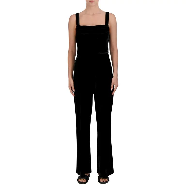 BCBG Paris Women's Square Neck Velvet Jumpsuit - Walmart.com | Walmart (US)