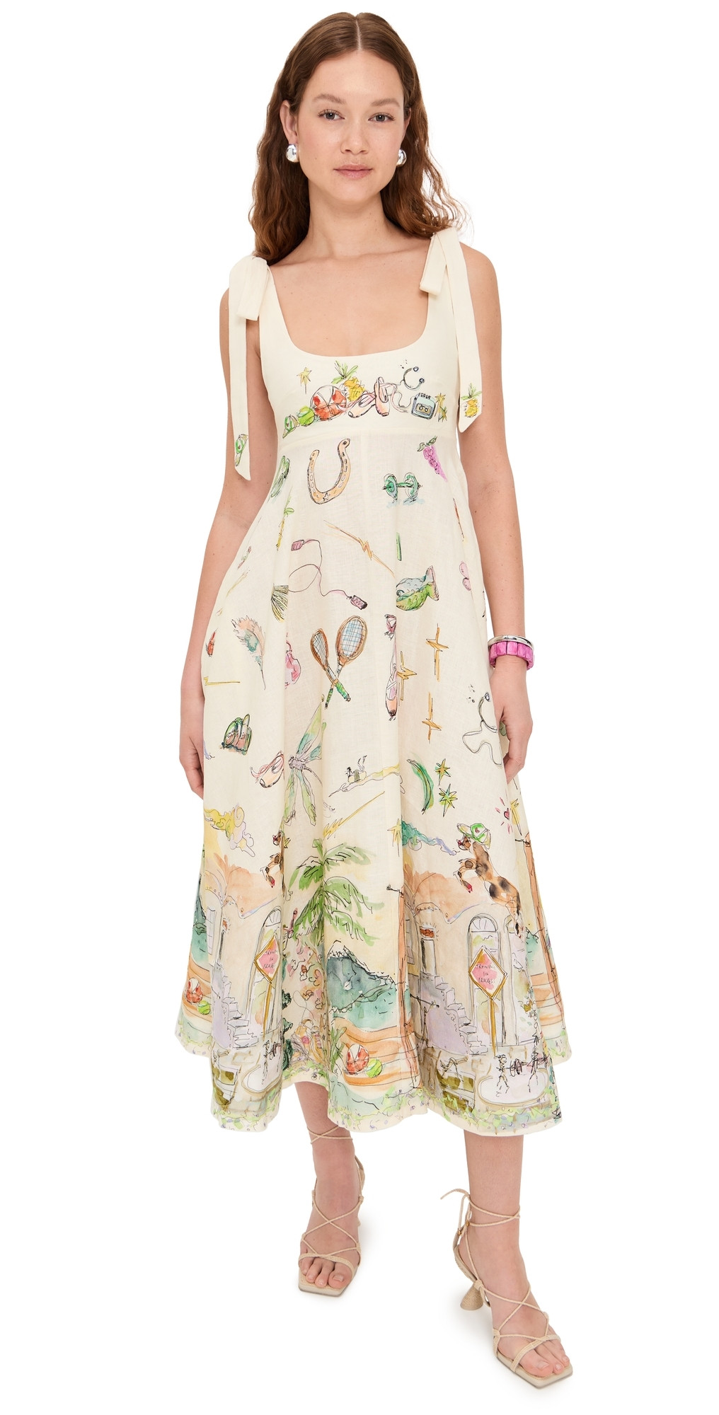 ALÉMAIS Anouk Ballet Sundress Cream 6 | Shopbop