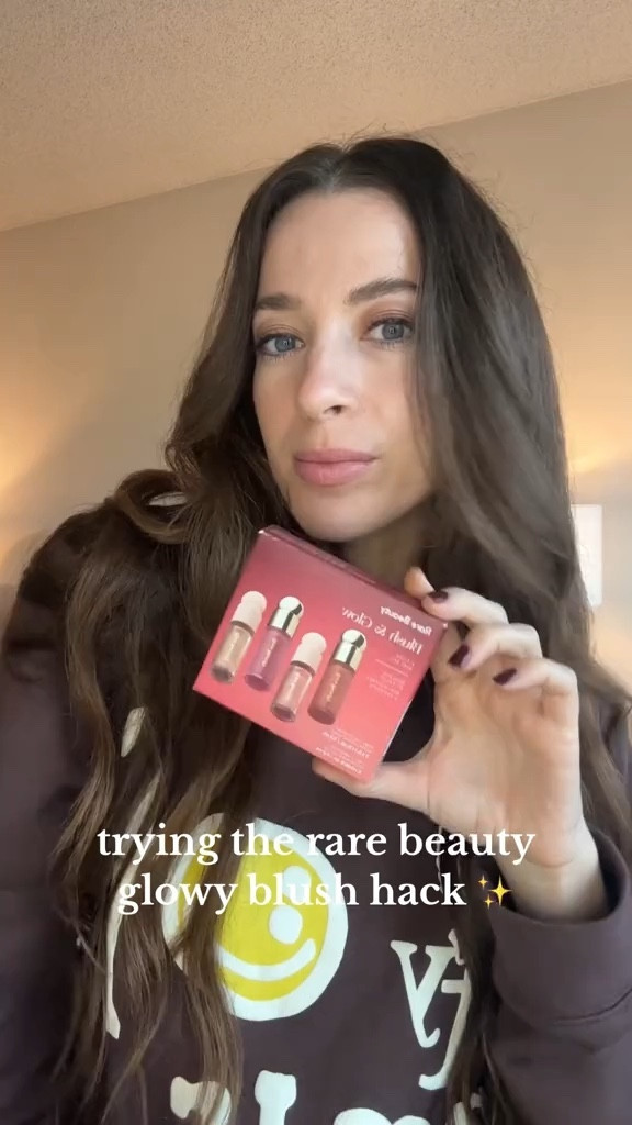 Testing out the viral rare beauty glowy blush hack! Using the cutest holiday gift set!

#LTKVideo #LTKHolidaySale #LTKbeauty