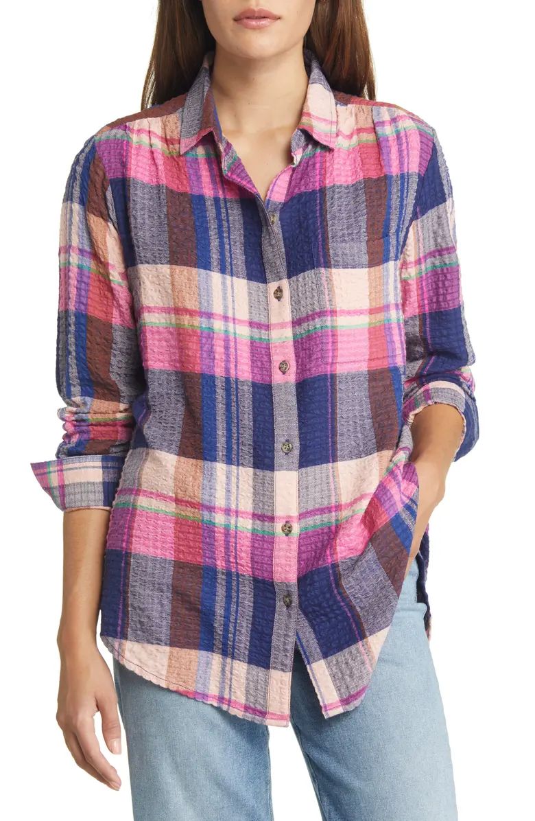 beachlunchlounge Plaid Button-Up Shirt | Nordstrom | Nordstrom