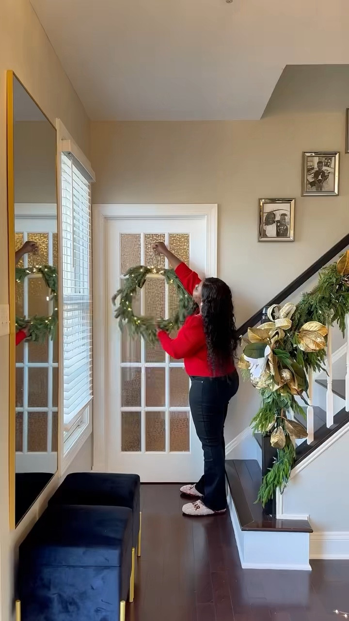 Happy first of the month! Sharing some Christmas entryway decorating ideas! Warm and cozy vibes are my favorite. Who’s ready to decorate for the holidays? 🙋🏾‍♀️

#LTKHoliday #LTKSeasonal #LTKHome