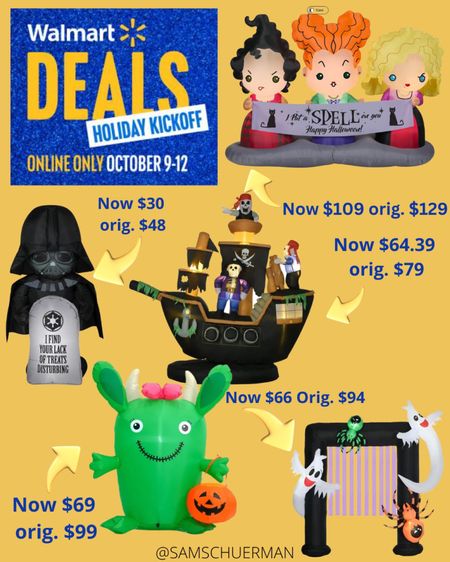 Need some Halloween inflatables? These ones from @Walmart are on sale! Shop online on Walmart.com from 10/9 – 10/12 to get a jumpstart on your holiday shopping and save some 💰!  #WalmartPartner #WalmartDeals 

Happy Halloween 🎃 



#LTKSeasonal #LTKsalealert #LTKHalloween
